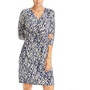 Tommy Bahama Women's Clara White and Blue Wrap Dress -  NWT
